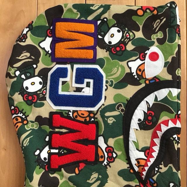 Bape SANRIO × BAPE KITTY MILO ABC CAMO shark full zip hoodie APE Size US L / EU 52-54 / 3 - 5 Thumbnail