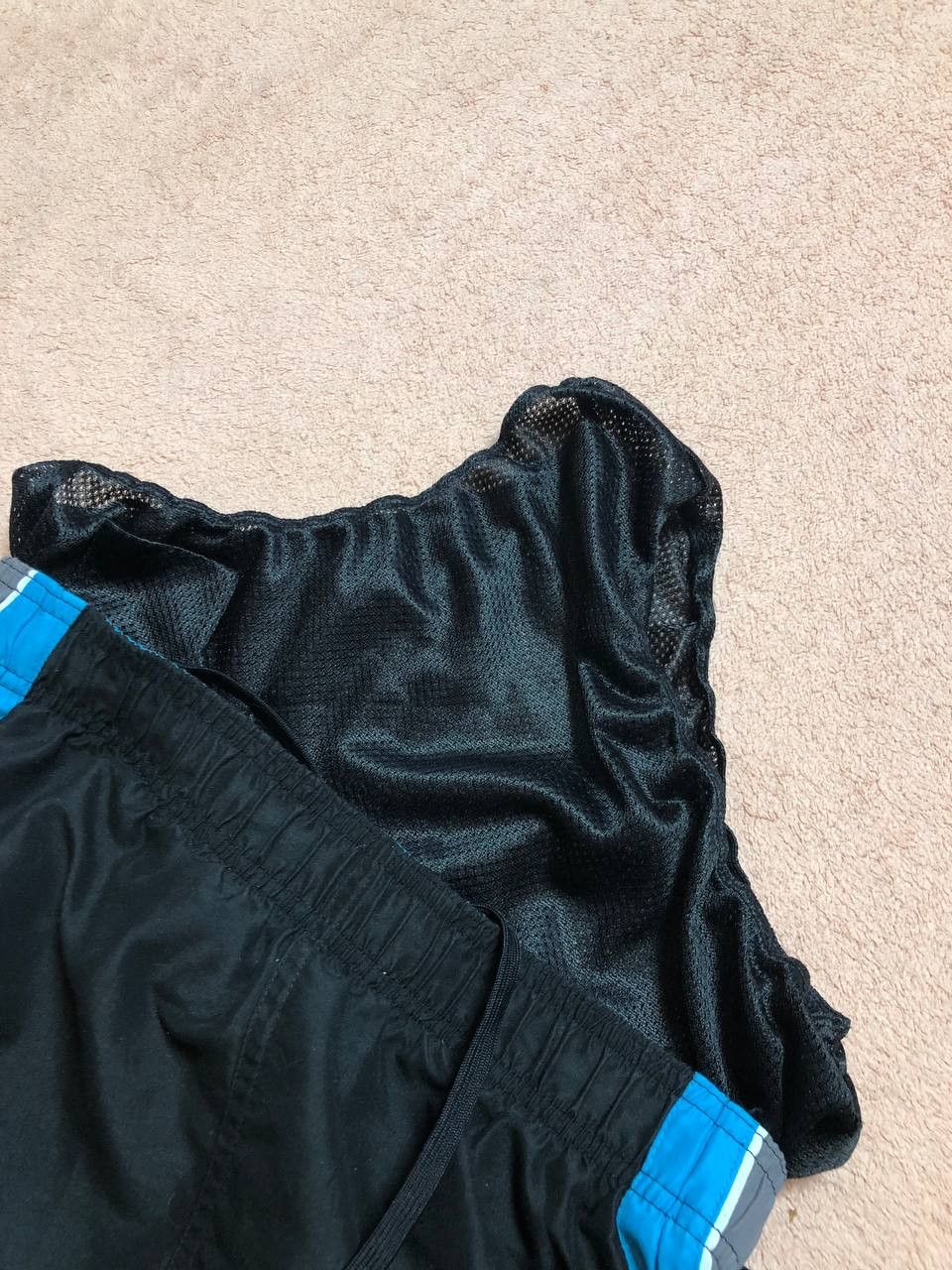 Nike Vintage Shorts black and blue Nike logo Y2K sportwear Size US 32 / EU 48 - 13 Thumbnail