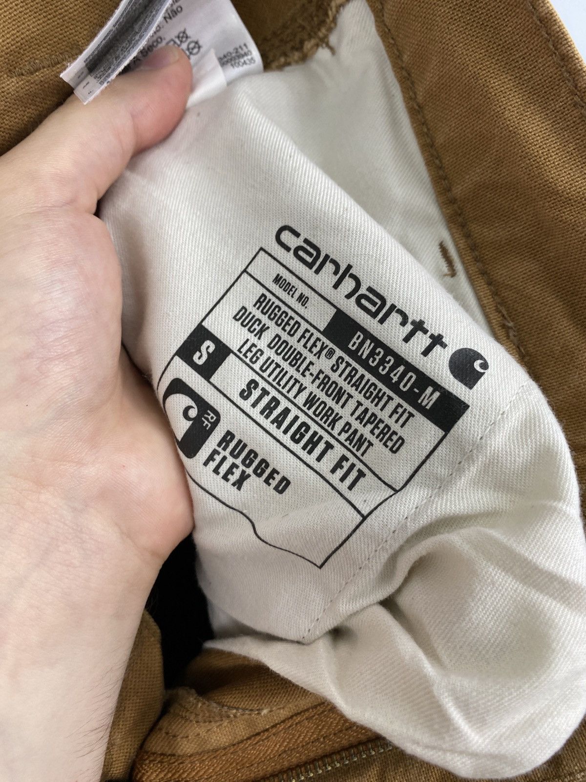 Carhartt 🇺🇸 Vintage 90s Carhartt Double Knees Brown Work Pants Y2K Size US 32 / EU 48 - 9 Thumbnail