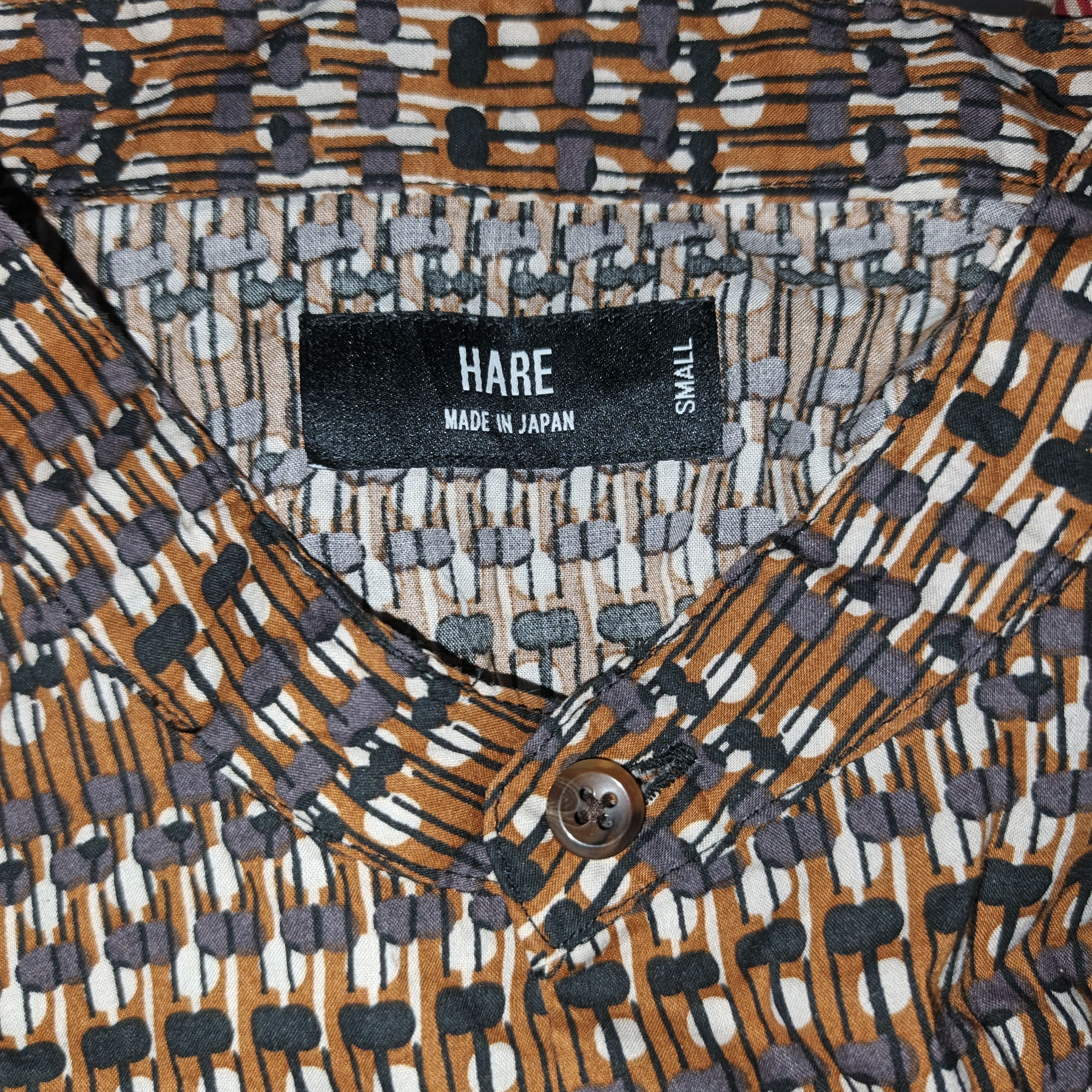HARE HARE Micro Abstract Geometris Collar Band Shirt Size US L / EU 52-54 / 3 - 9 Thumbnail