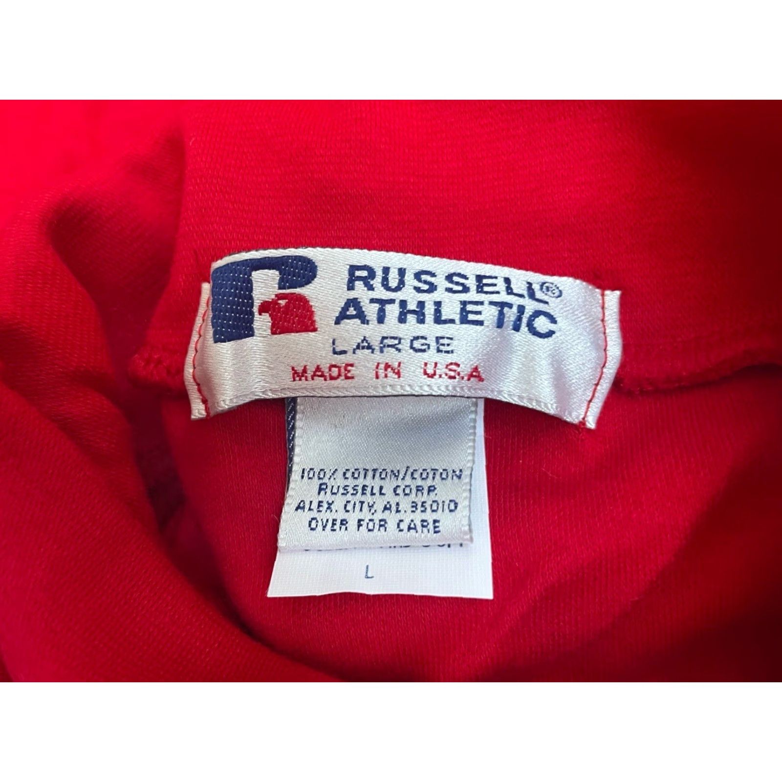 Russell Athletic VINTAGE Russell Athletic Turtleneck Shirt Mens L Red 90s USA Made NOS NWT Cotton Long Sleeve Sweatshirt Size US L / EU 52-54 / 3 - 5 Thumbnail