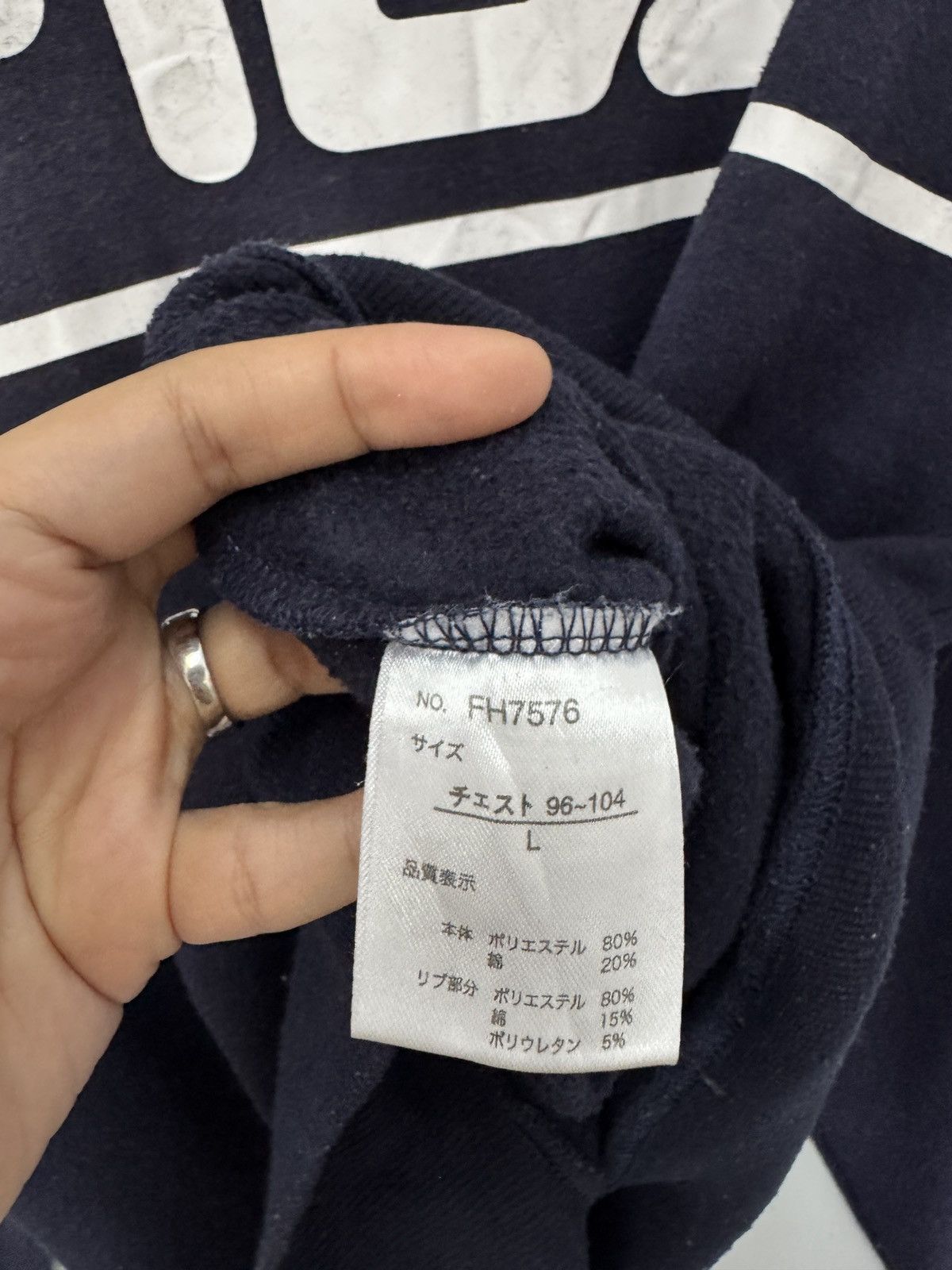 Fila 🔥 Vintage Fila dark blue Hoodie Sweat - L Size US M / EU 48-50 / 2 - 6 Thumbnail