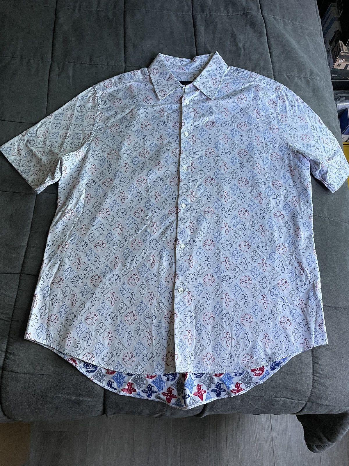 Louis Vuitton Louis Vuitton Multicolor Monogram Oxford Shirt Size US XXL / EU 58 / 5 - 1 Thumbnail