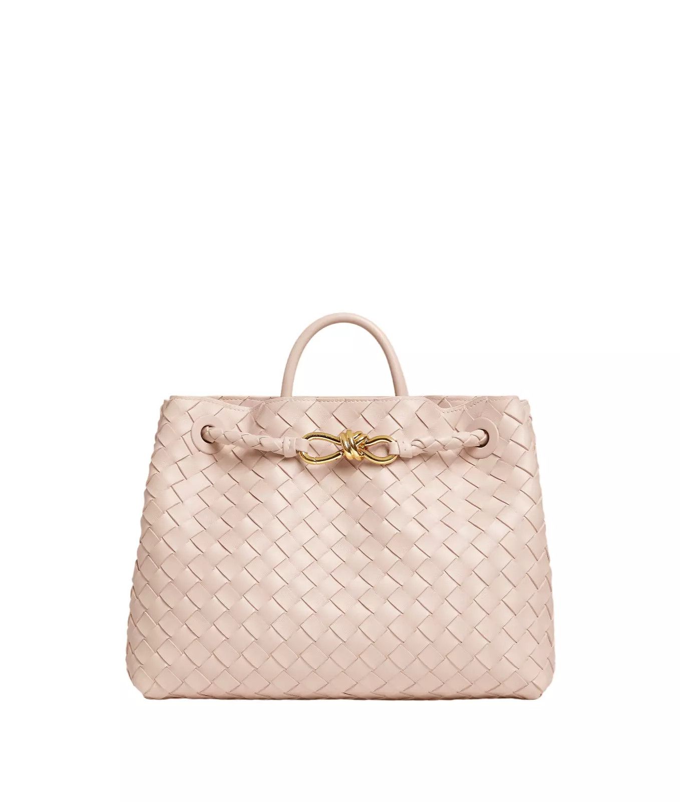 BV Andiamo Med Cameo Leather Top Handle Bag
