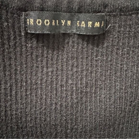 Other Brooklyn Karma Black Cropped Cashmere Blend Knit Tank Top Sz Size S / US 4 / IT 40 - 2 Thumbnail