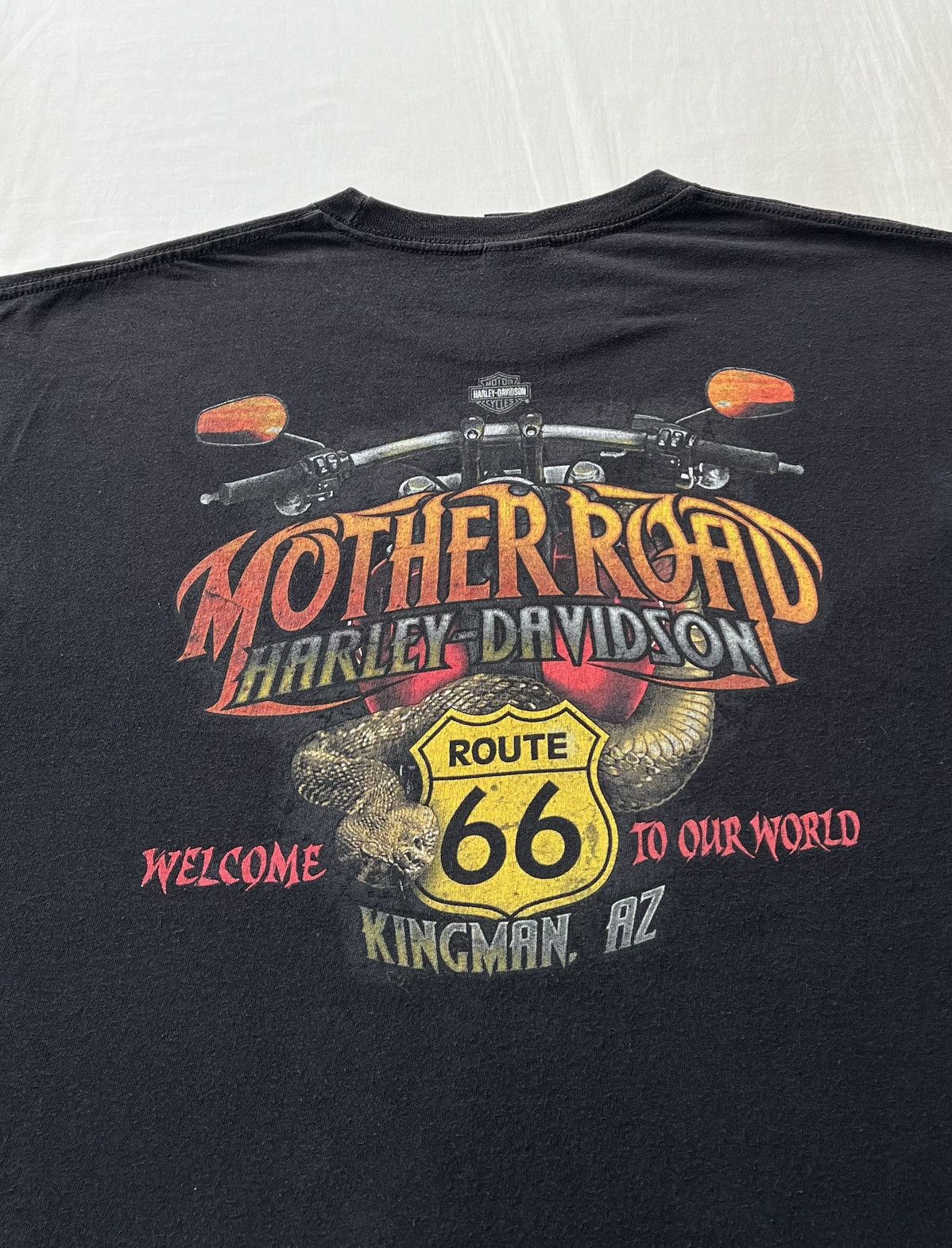 Harley Davidson Vintage 2017 Harley Davidson Snake Mother Road Black T-shirt Size US XXL / EU 58 / 5 - 12 Thumbnail
