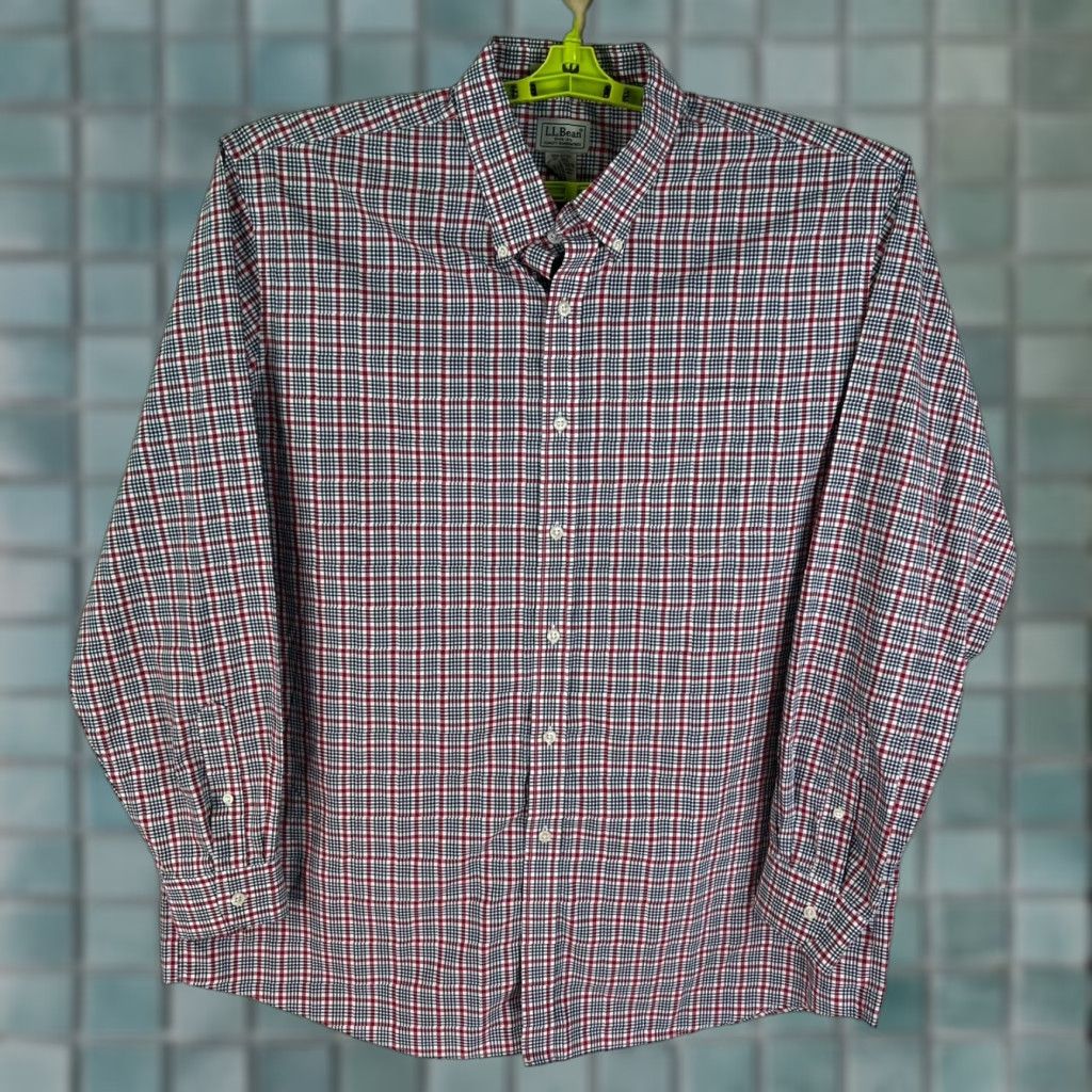 Vintage VINTAGE L.L. Bean Traditional Fit Long Sleeve Button Down Shirt Mens XL RWB Size US XL / EU 56 / 4 - 1 Thumbnail