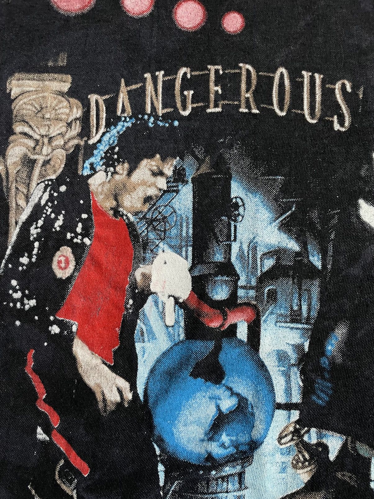 Band Tees × Michael Jackson × Vintage Michael Jackson 1992 Dangerous Tour Tee Vintage Over Print Size US XL / EU 56 / 4 - 9 Thumbnail