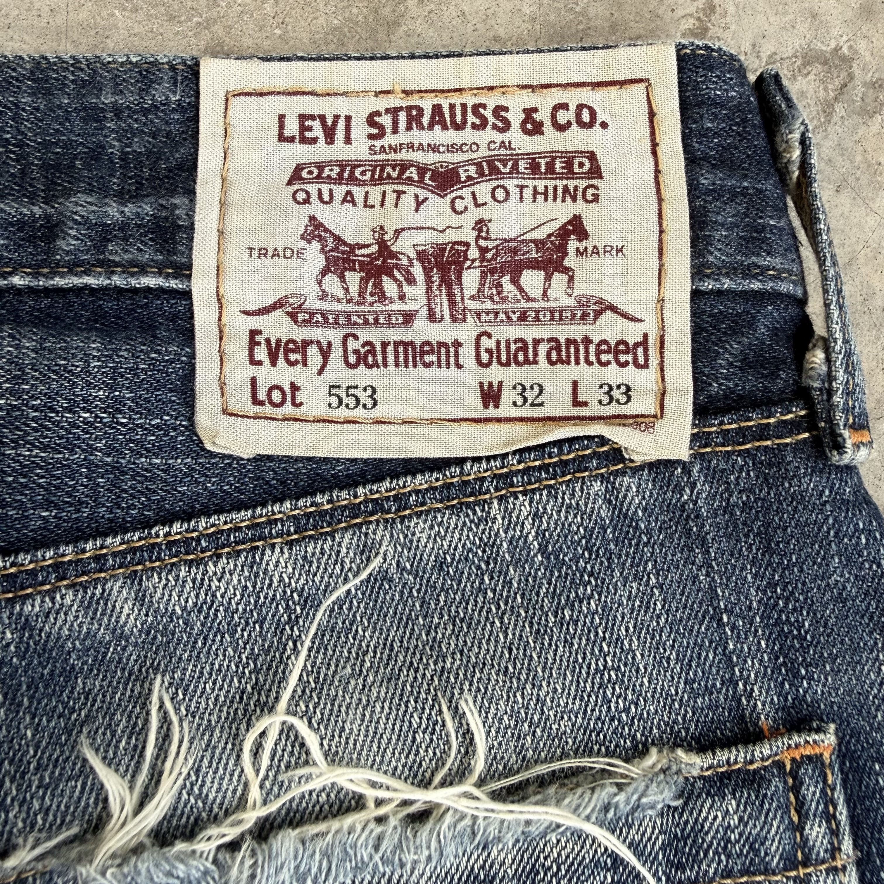 Levi's Vintage Clothing Vintage Levi's 553 Stone Wash Faded Denim Jeans Size US 33 - 11 Thumbnail