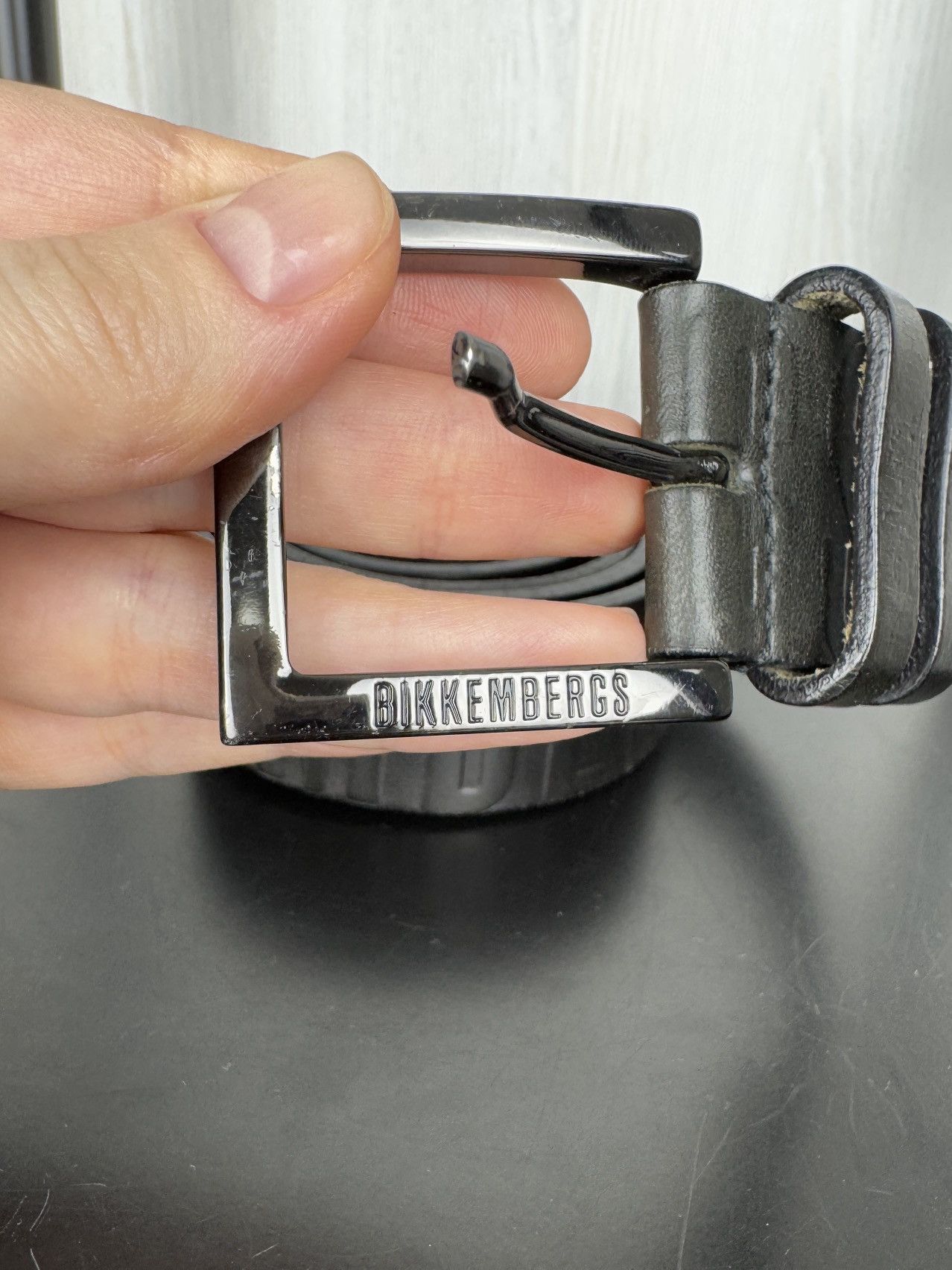 Dirk Bikkembergs Bikkembergs Dirk DB black monogram logo leather belt Size ONE SIZE - 5 Thumbnail