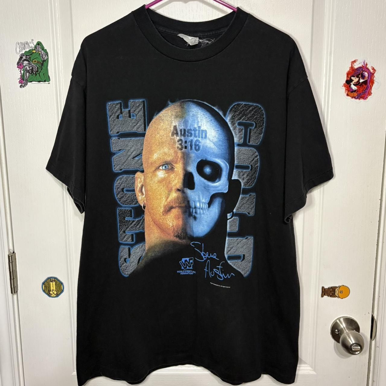 WWF Vintage 90s WWE Stone Cold Steve Austin Shirt Size US XL / EU 56 / 4 - 1 Thumbnail
