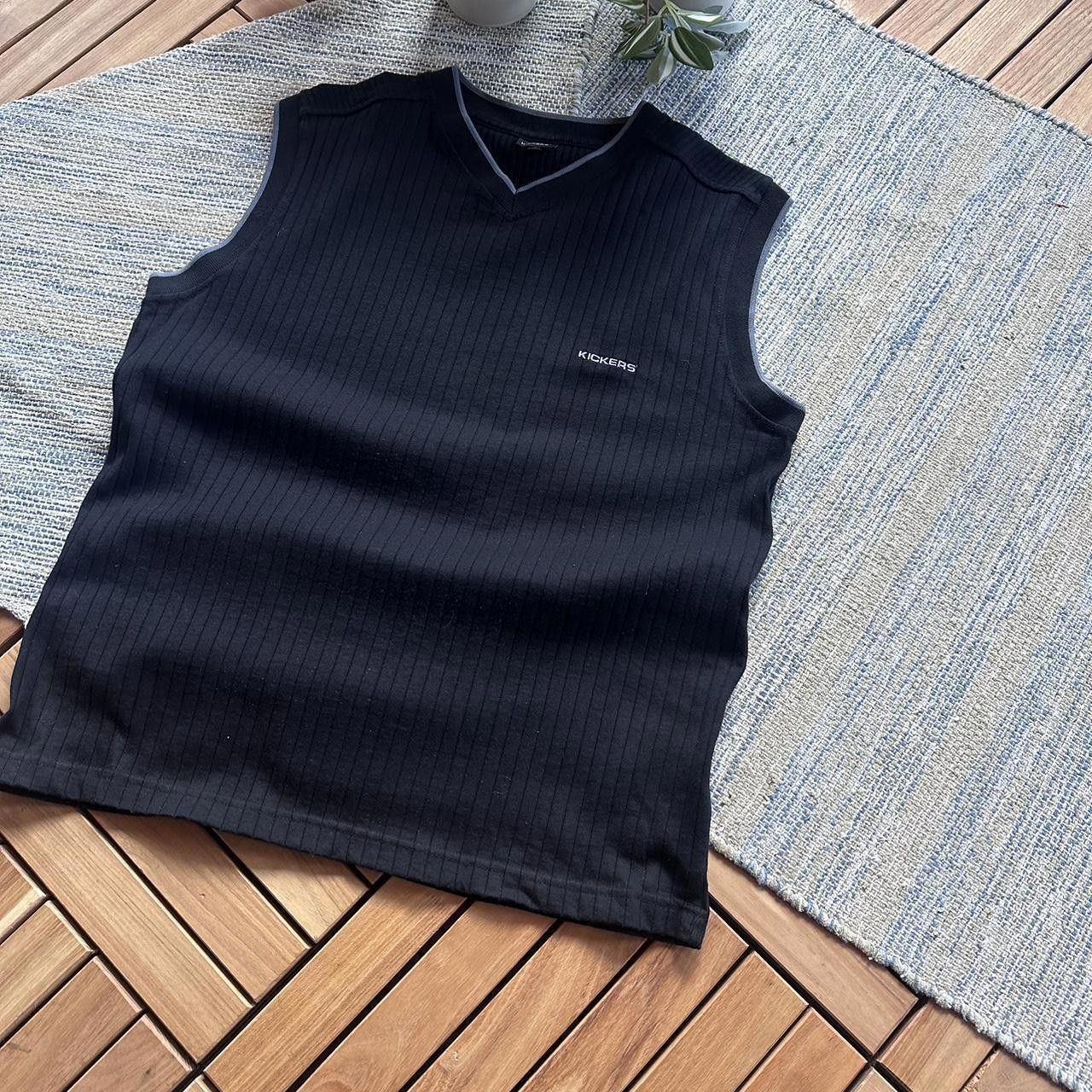 Kickers Vintage Y2K Kickers Ribbed Minimalist Logo Vest Size US L / EU 52-54 / 3 - 2 Thumbnail