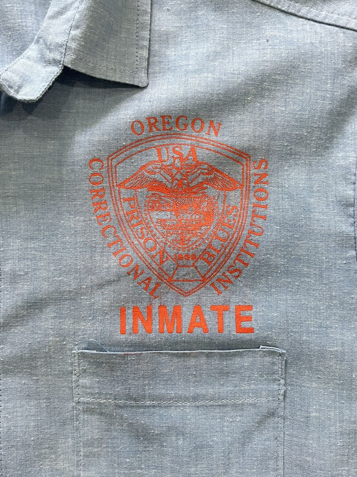 Other vintage inmate prisoner chambray work shirt Size US L / EU 52-54 / 3 - 3 Thumbnail