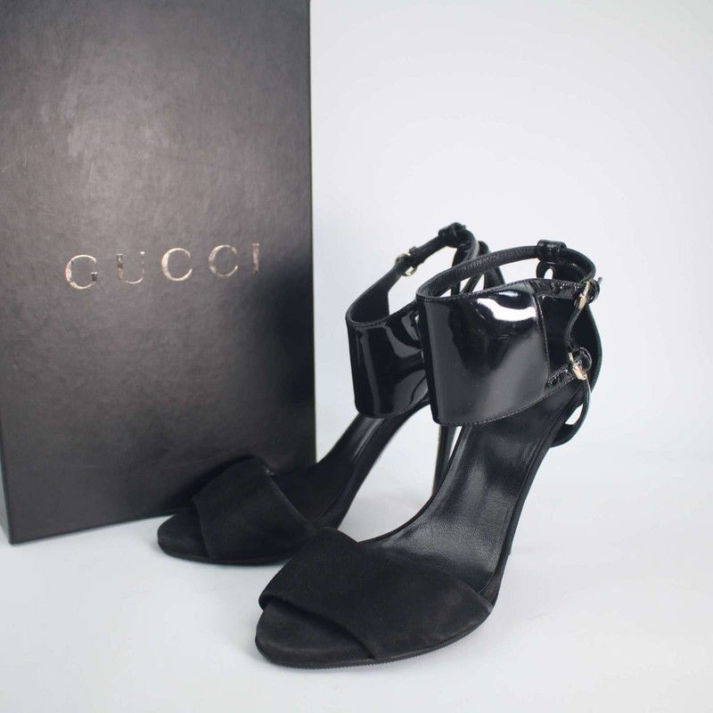 Gucci Gucci Black Suede High Heels 13cm Size US 8 / IT 38 - 1 Thumbnail