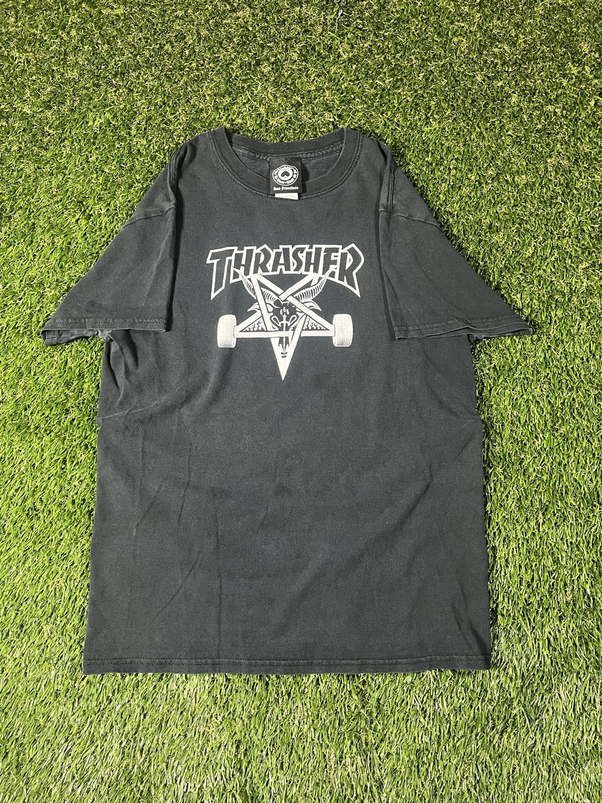 Thrasher Vintage Y2K Grunge Styled Thrasher Demonic Skater Tee Size US S / EU 44-46 / 1 - 1 Thumbnail