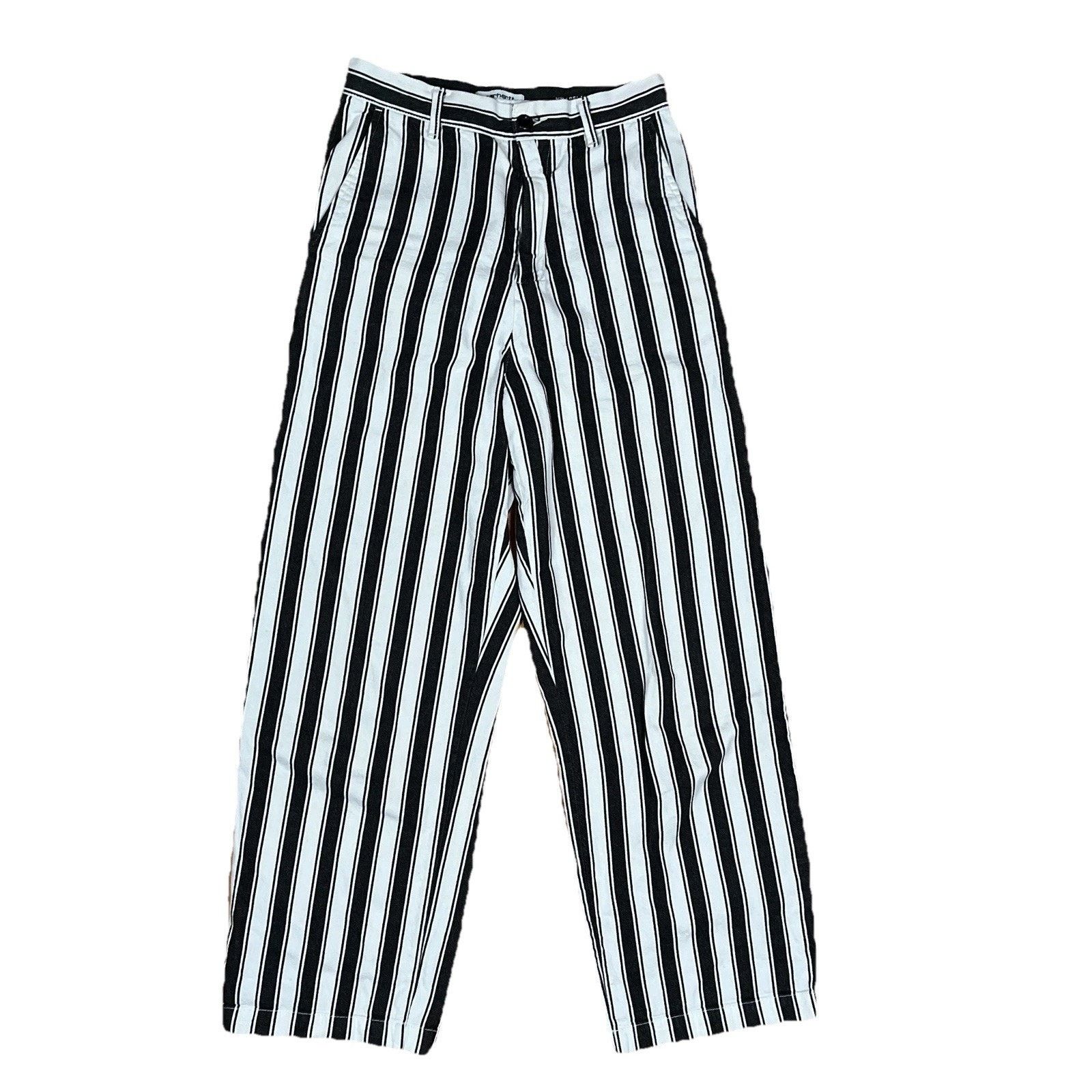 Carhartt Wip Carhartt WIP Cardony Pant Womens Black White Striped 26x27 Size 26" / US 2 / IT 38 - 1 Thumbnail