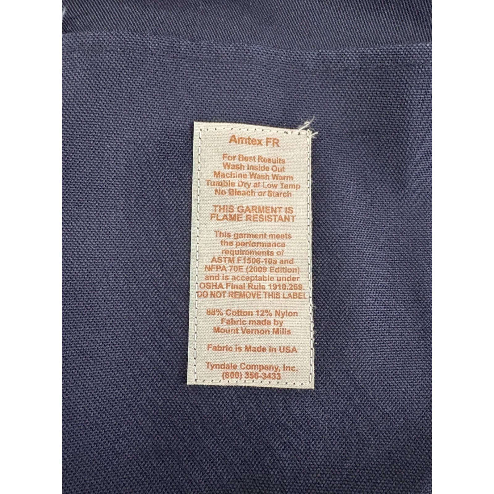 Other Tyndale Amtex FR Flame Resist Jacket size 2XL color blue mad Size US XXL / EU 58 / 5 - 3 Thumbnail