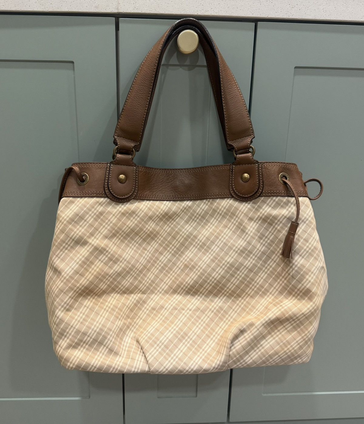 Burberry Burberry Blue Label Brown Leather Shoulder Bag Size ONE SIZE - 16 Thumbnail
