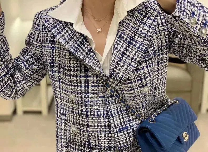 Chanel Chanel Blue and white woven jacket Size XXS / US 00 / IT 34 - 7 Thumbnail