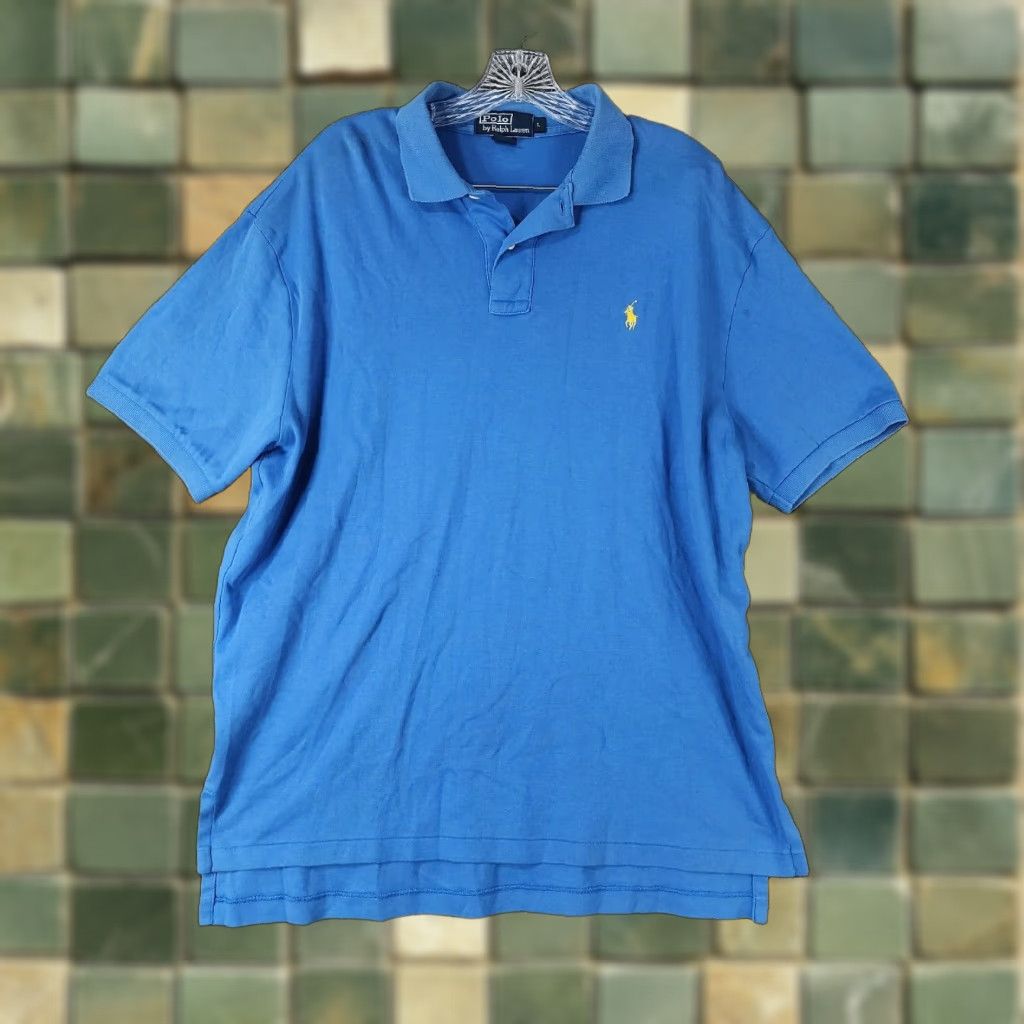 Polo Ralph Lauren Polo Ralph Lauren Mens Blue 100% Cotton Short Sleeve Polo Size L Size US L / EU 52-54 / 3 - 1 Thumbnail