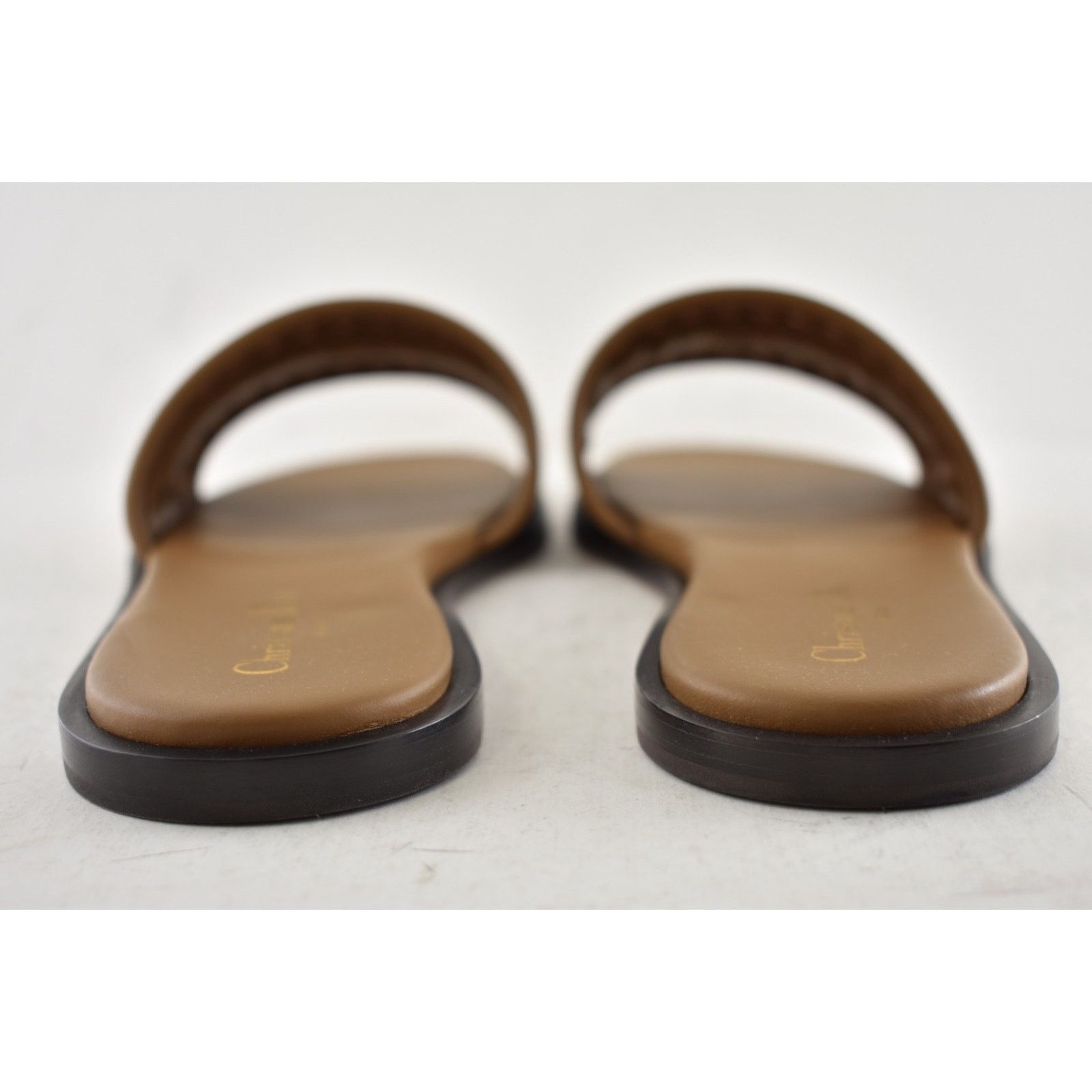 Dior Dior D-Lane Dway Micro Cannage Chestnut Leather Slide 37 Size US 7 / IT 37 - 16 Thumbnail