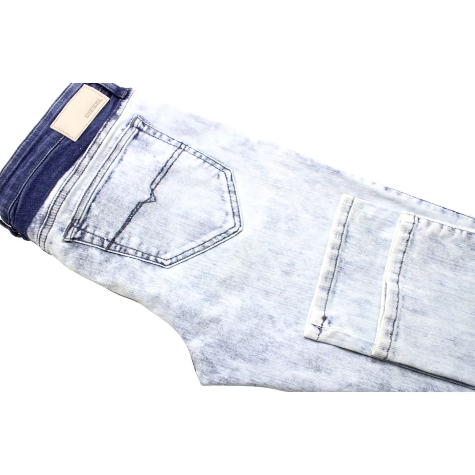 Diesel DIESEL Skinzee Super Slim-Skinny Regular Waist 0852T Jeans Women's W31/L32 Zip Jeans - Blue Slim Women's W31/L32 Zip Size 24" / US 00 / IT 34 - 6 Thumbnail