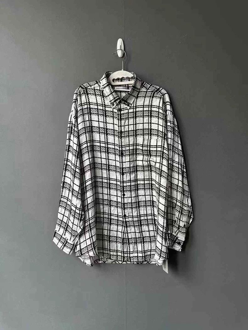 Balenciaga size 34 Silk dark full print shirt