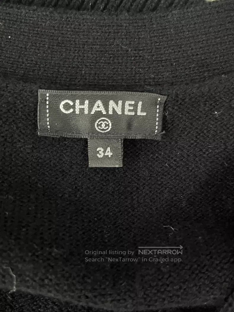 Chanel Chanel Castle black and white colour-block knitted cardiga Size XXS / US 00 / IT 34 - 4 Thumbnail