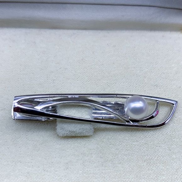 Mikimoto Vintage Mikimoto Silver Tie Clip with Pearl Size ONE SIZE - 2 Thumbnail