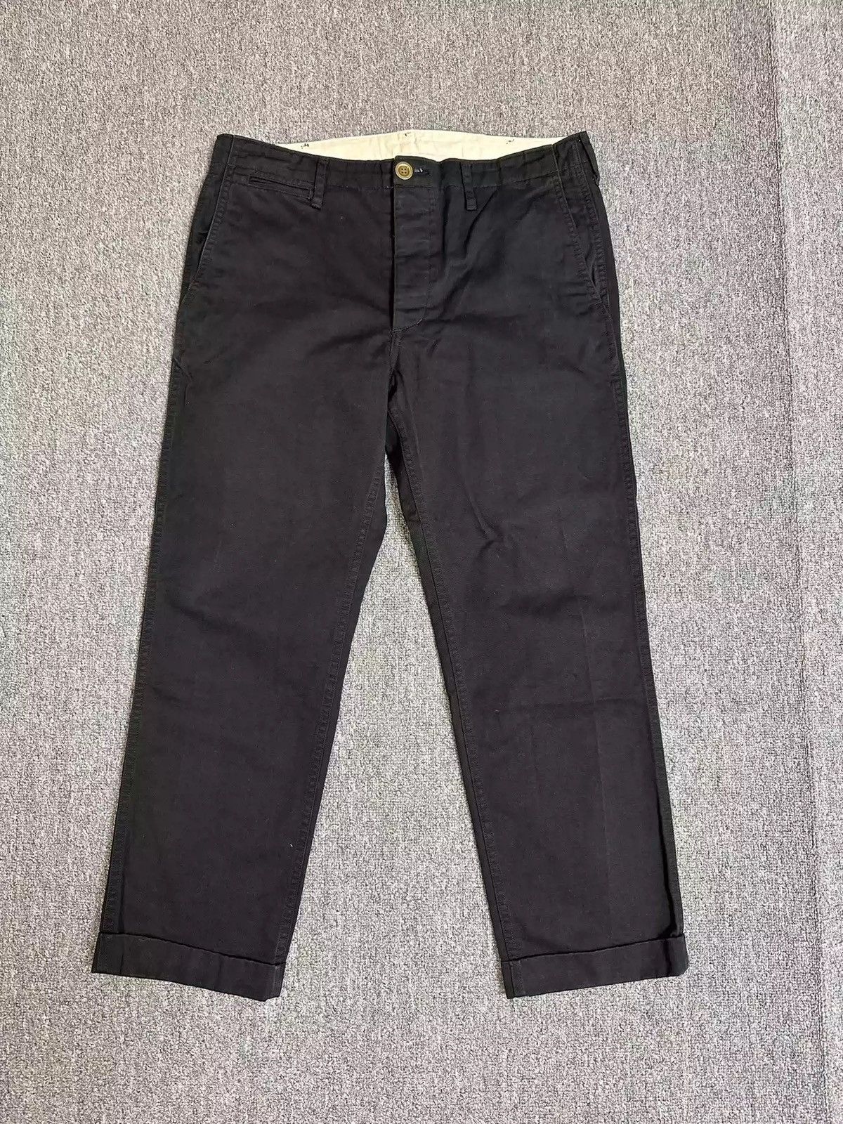 パンツ visvim HIGH WATER CHINO BLACK 3 VISVIM HIGH WATER CHINO