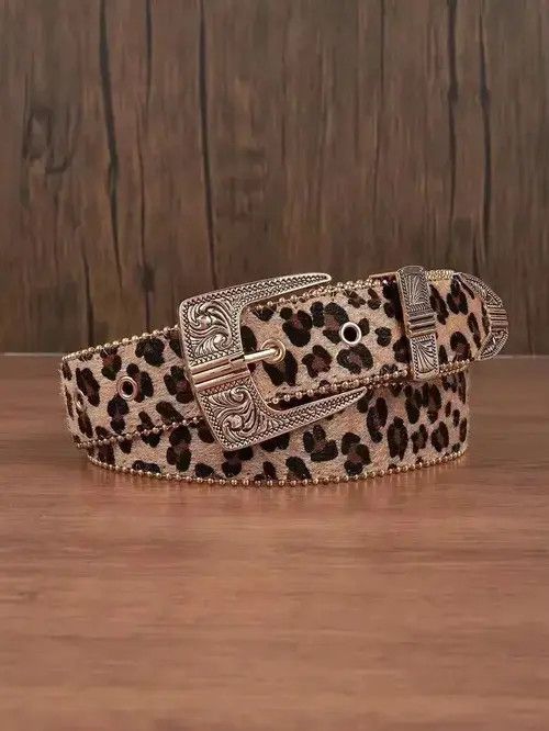 Jewelry Natsumi x Aoba 112 cm 2000s style leopard cheetah print belt Size ONE SIZE - 1 Thumbnail
