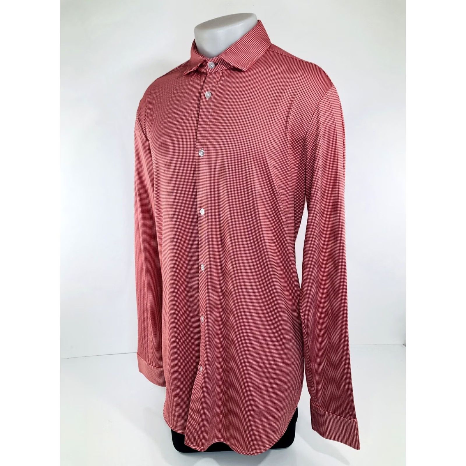 Mizzen+Main MIZZEN+MAIN - XL TALL Plaid Checked Shirt - Button-Up - Red / White - Long Sleeve - Big & Tall - Men's Mens Shirt XLT EXCELLENT Size US XL / EU 56 / 4 - 2 Thumbnail