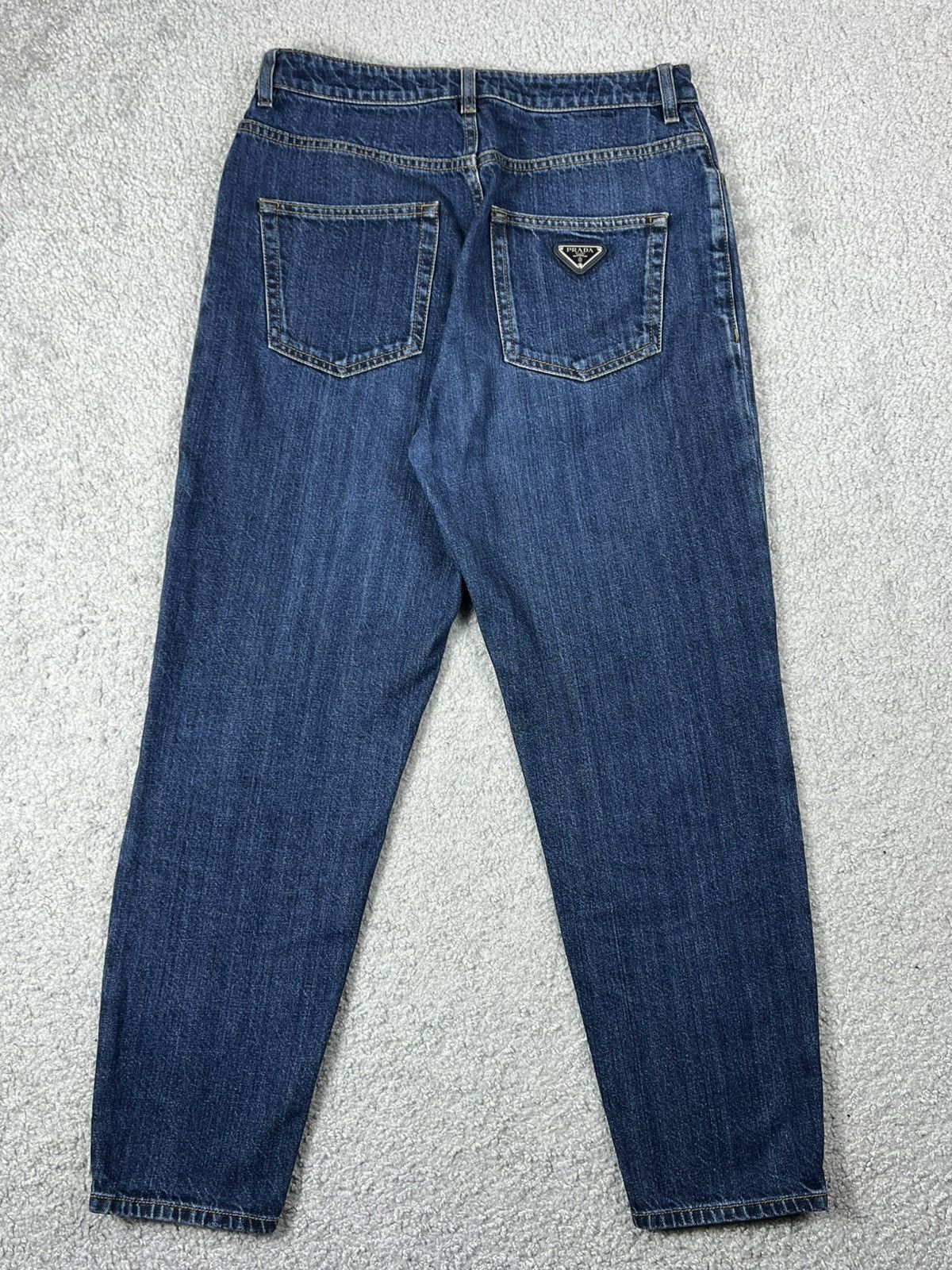 Prada Prada Triangle Blue Boyfriend Jeans Size 28 Size 28" / US 6 / IT 42 - 2 Thumbnail