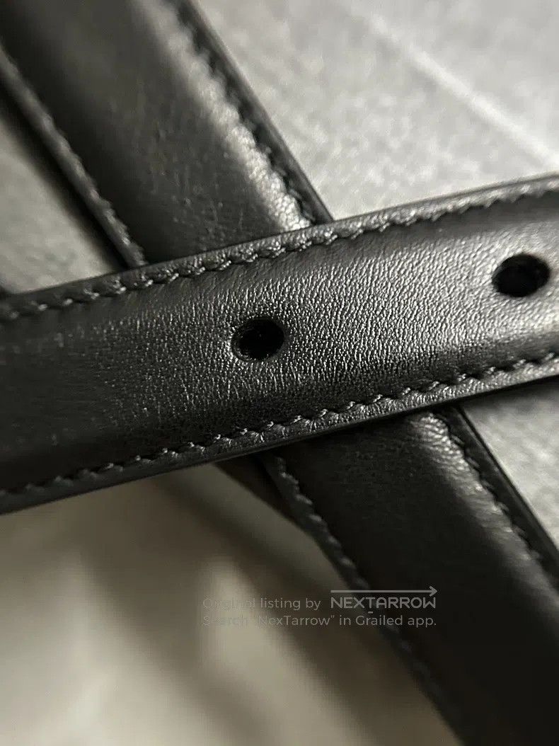 Saint Laurent Paris Saint Laurent Paris Black gold logo emblem needle buckle b Size ONE SIZE - 6 Thumbnail