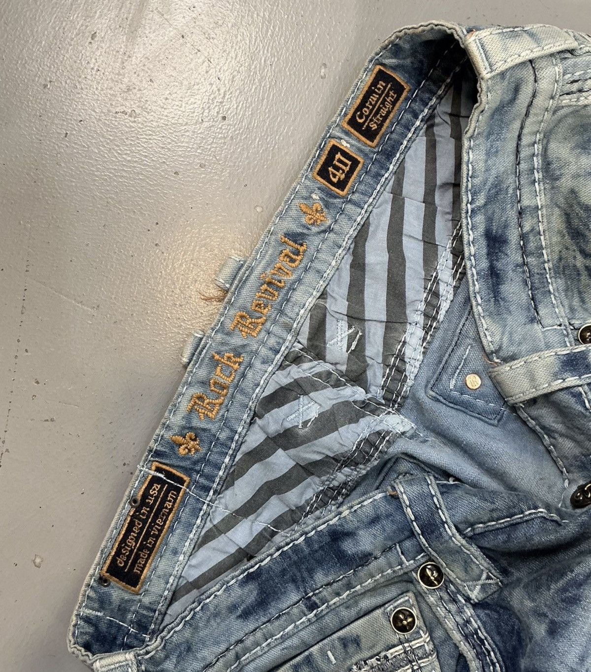 Robins Jeans Vintage rock revival studd denim Size US 42 / EU 58 - 5 Thumbnail