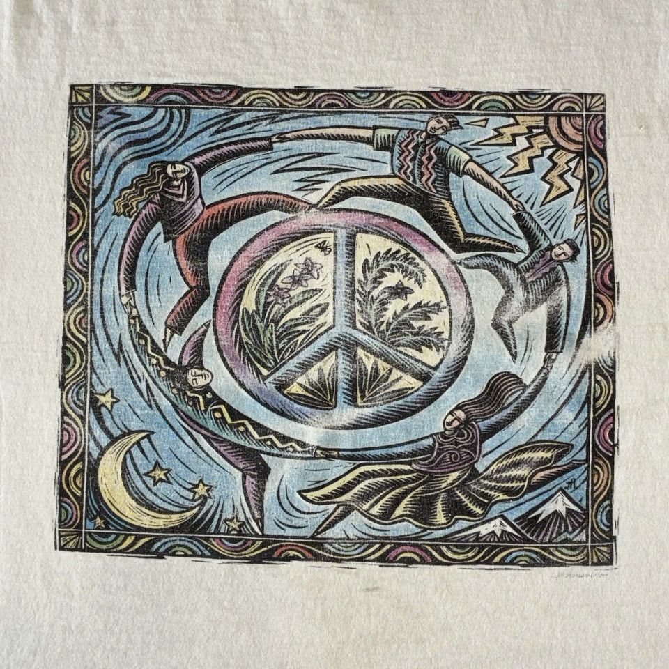 Other world peace sign art tee shirt human-i-tees Size US M / EU 48-50 / 2 - 2 Thumbnail