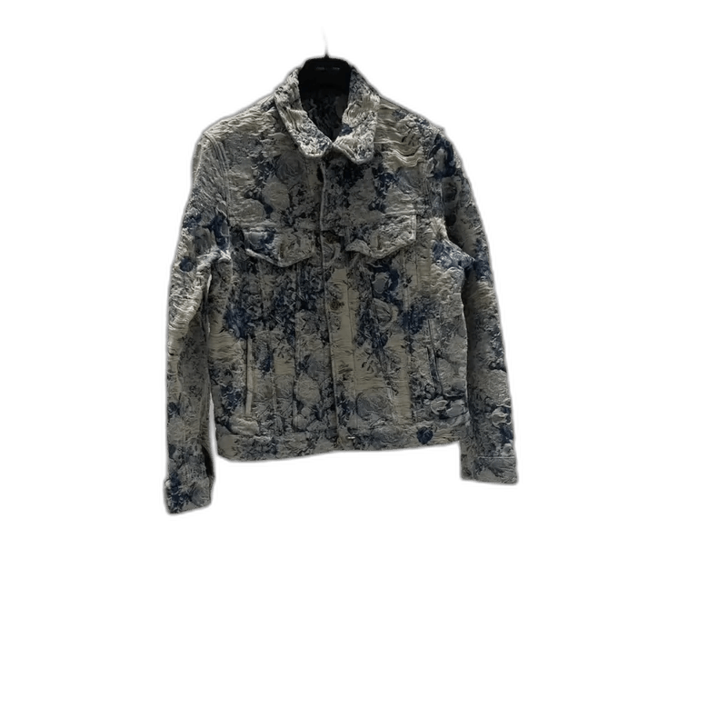 Louis Vuitton Louis Vuitton Blue Floral Print Denim Jacket-yf Size US L / EU 52-54 / 3 - 1 Thumbnail