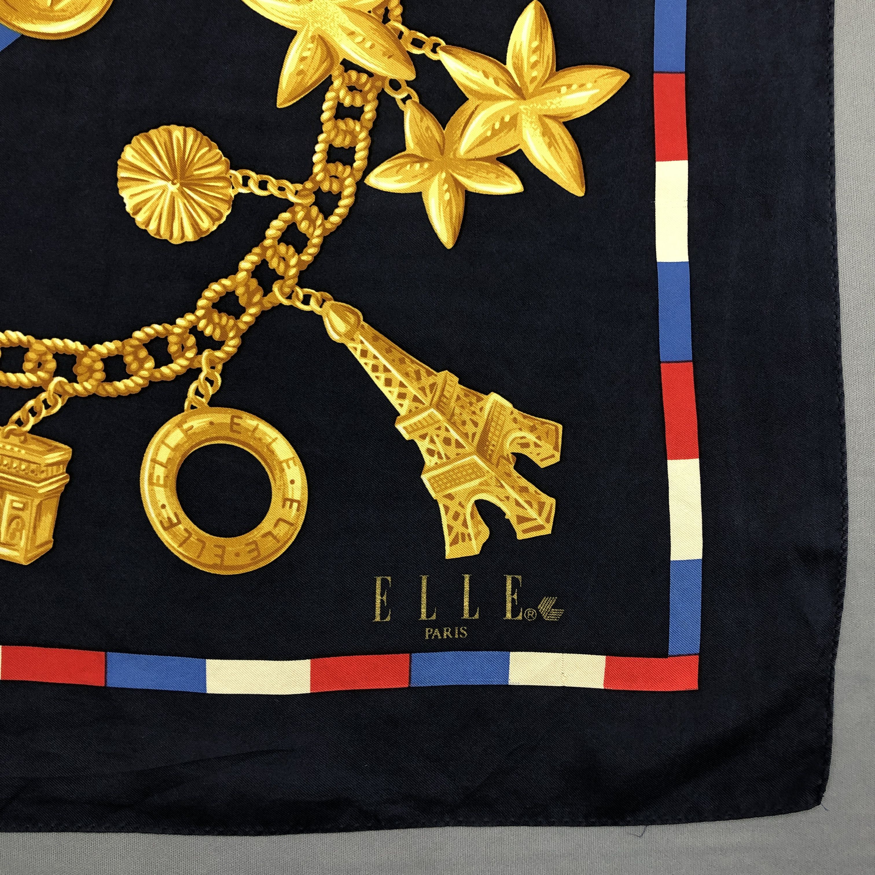 Designer × Other × Vintage Vintage Elle SILK Scarf Twill Stole Wraps Scarves Size ONE SIZE - 2 Thumbnail