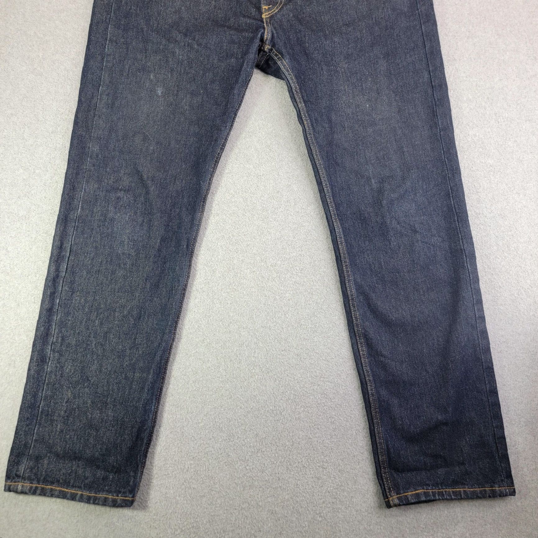 Levi's Levi's 505 Jeans Mens 36x32 Blue Dark Wash Regular Fit Straight Leg Denim Jeans Size US 36 / EU 52 - 2 Thumbnail
