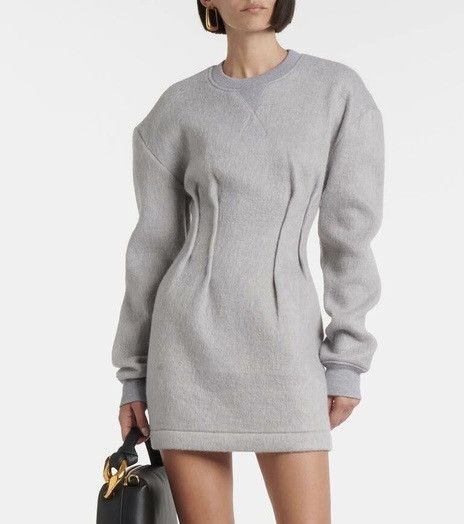 JW Anderson JW Anderson Sculpted grey mohair‑blend sweatshirt dress Size XS / US 0-2 / IT 36-38 - 13 Thumbnail