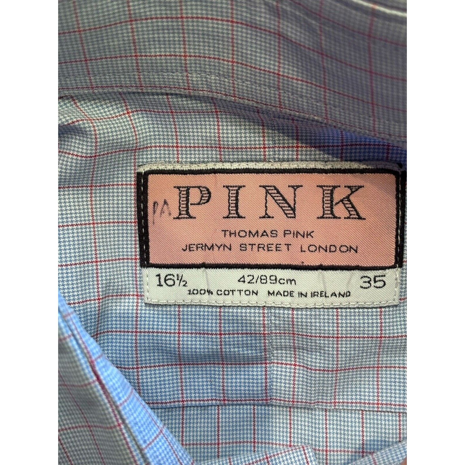 Thomas Pink Thomas Pink Micro Houndstooth Windowpane 16.5 35 French Cuff Size US M / EU 48-50 / 2 - 2 Thumbnail