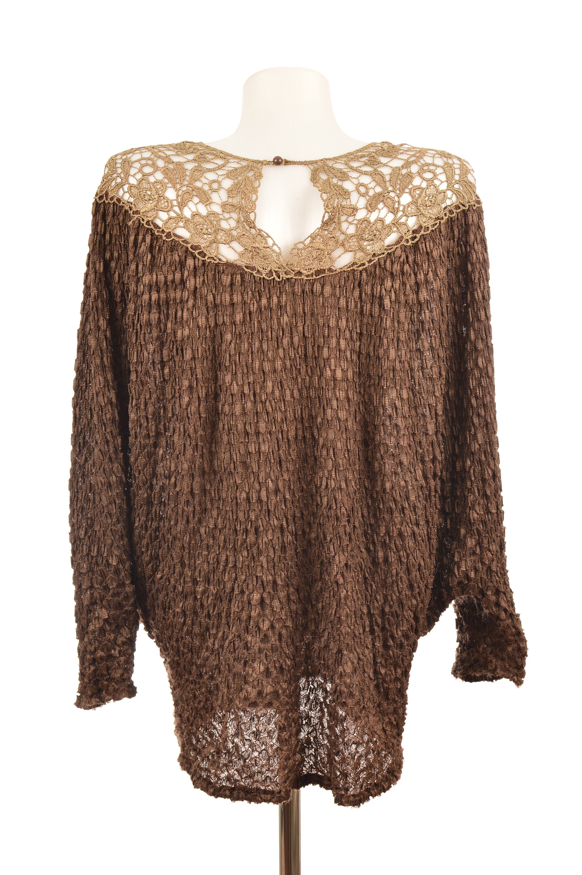 Designer G. Barhel Paris Vintage Polyamide Top Blouse Size ONE SIZE - 4 Thumbnail