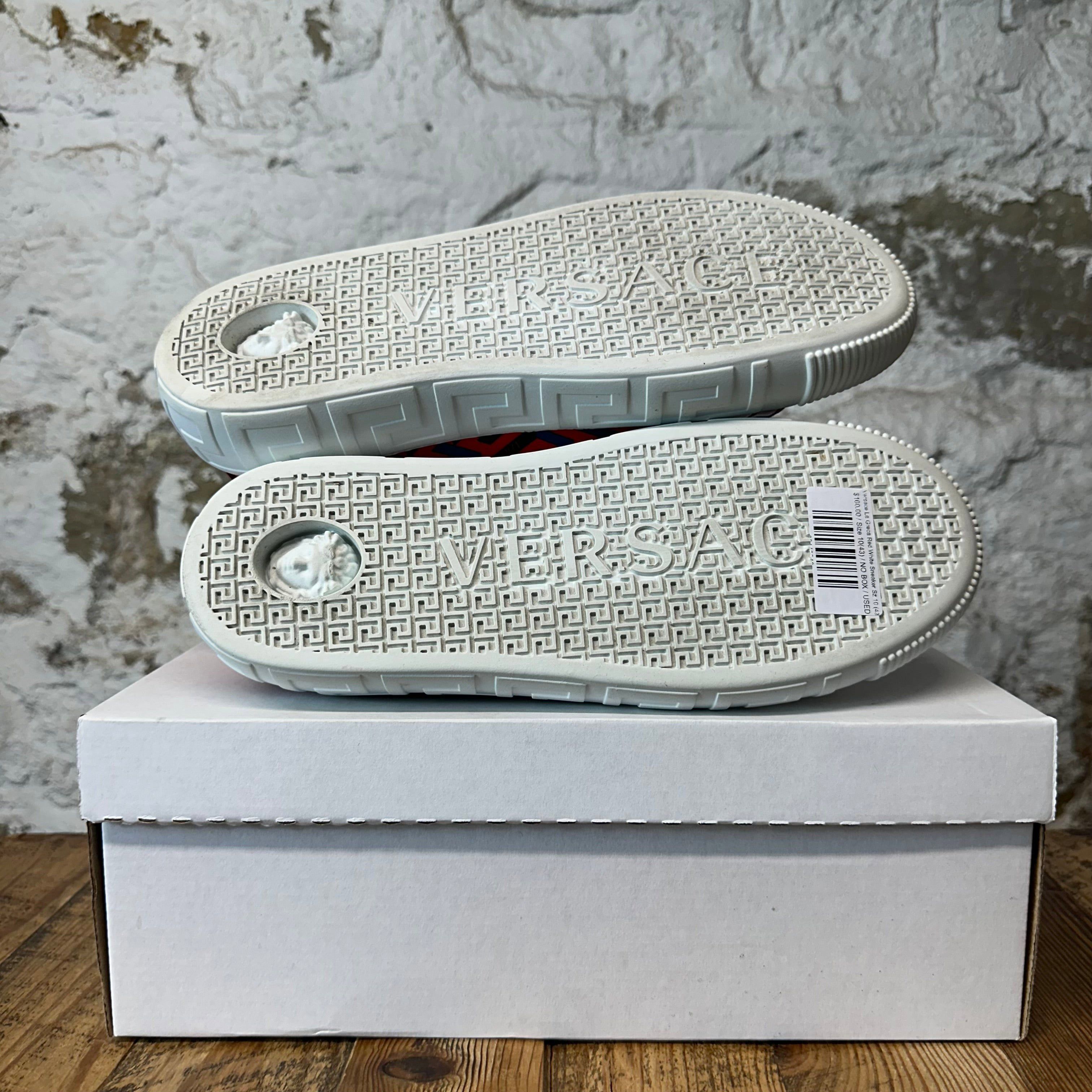 Versace Versace La Greca Red White Sneaker Sz 10 (43) Size US 10 / EU 43 - 5 Thumbnail