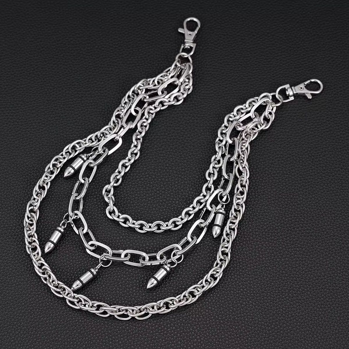 Hip Hop Bullet Multilayer Pants Chain