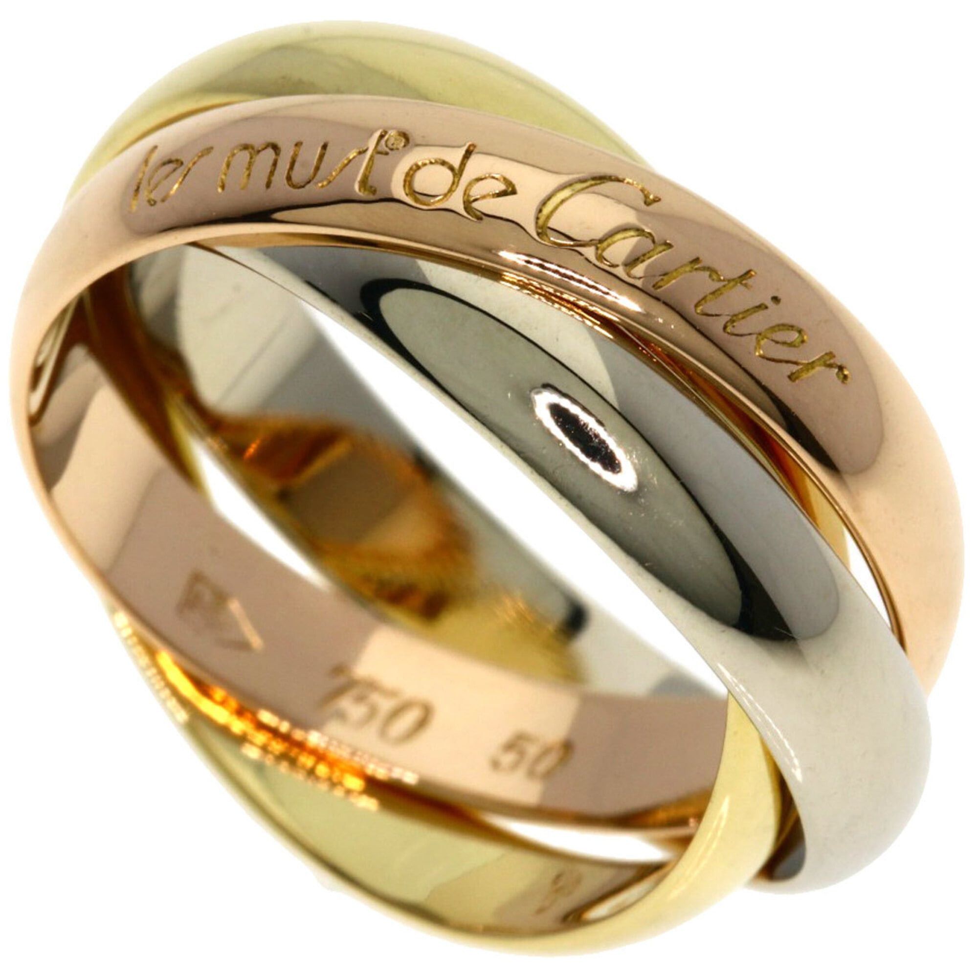 Cartier Cartier Trinity #50 Ring - 18K Yellow Gold/18K Pink White Gold Women's CARTIER Size ONE SIZE - 1 Thumbnail