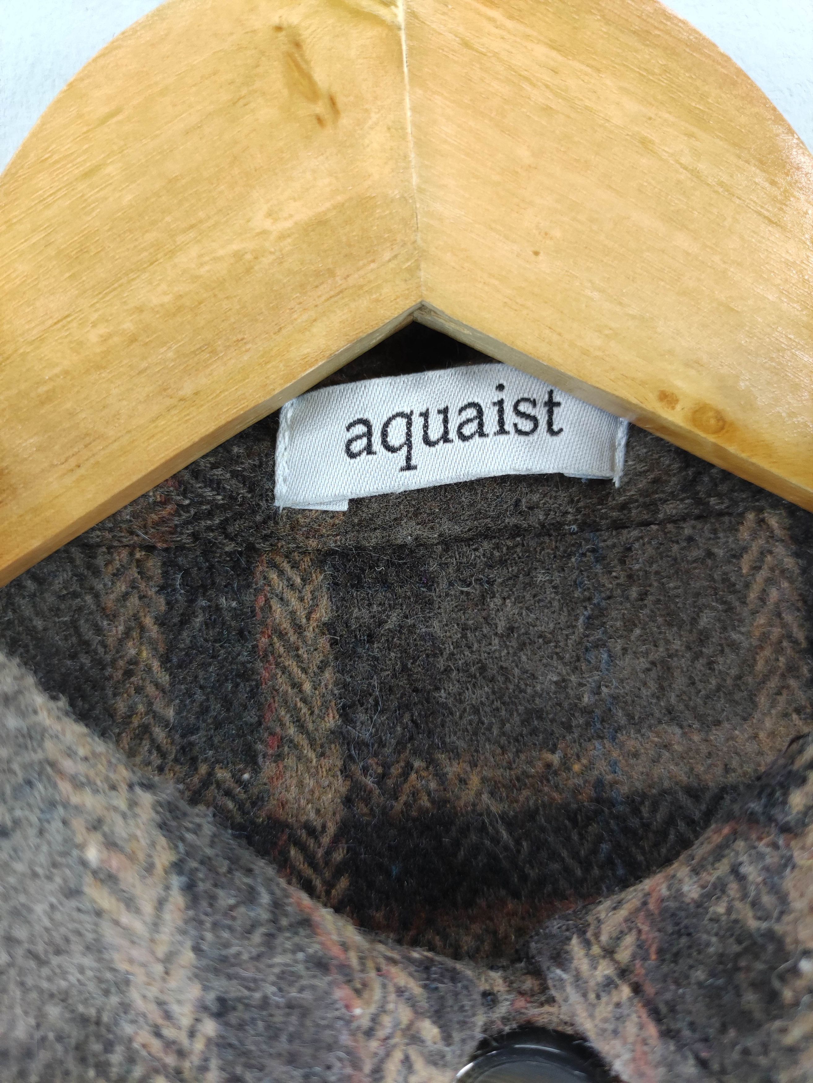 Japanese Brand Vintage Flannel Shirt Button Long Sleeve Up Brown By Aquaist Size L / US 10 / IT 46 - 3 Thumbnail