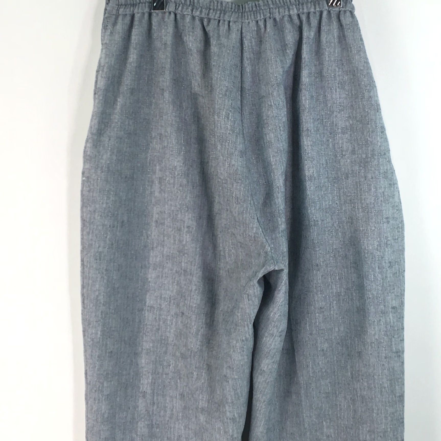 Vintage Vintage Womens Dress Pants Gray 14 Elastic Waist Flat Front Regular Fit 100% Polyester Casual Size 24" / US 00 / IT 34 - 4 Thumbnail