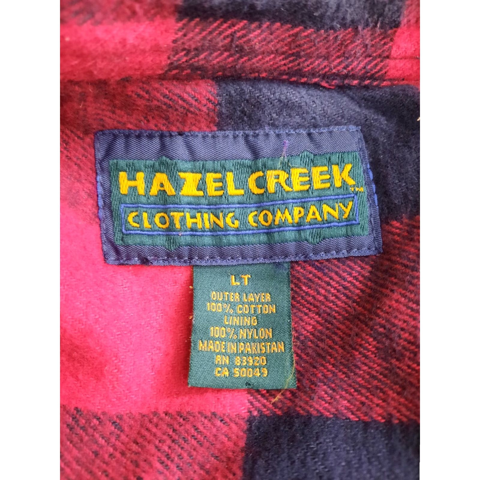 Vintage VINTAGE Hazel Creek Shirt Coat Jacket Quilted Lined Red Plaid Flannel Cotton Large LT Men Big & Tall Casual Outdoors Enduring Comfort Mens Size US L / EU 52-54 / 3 - 2 Thumbnail