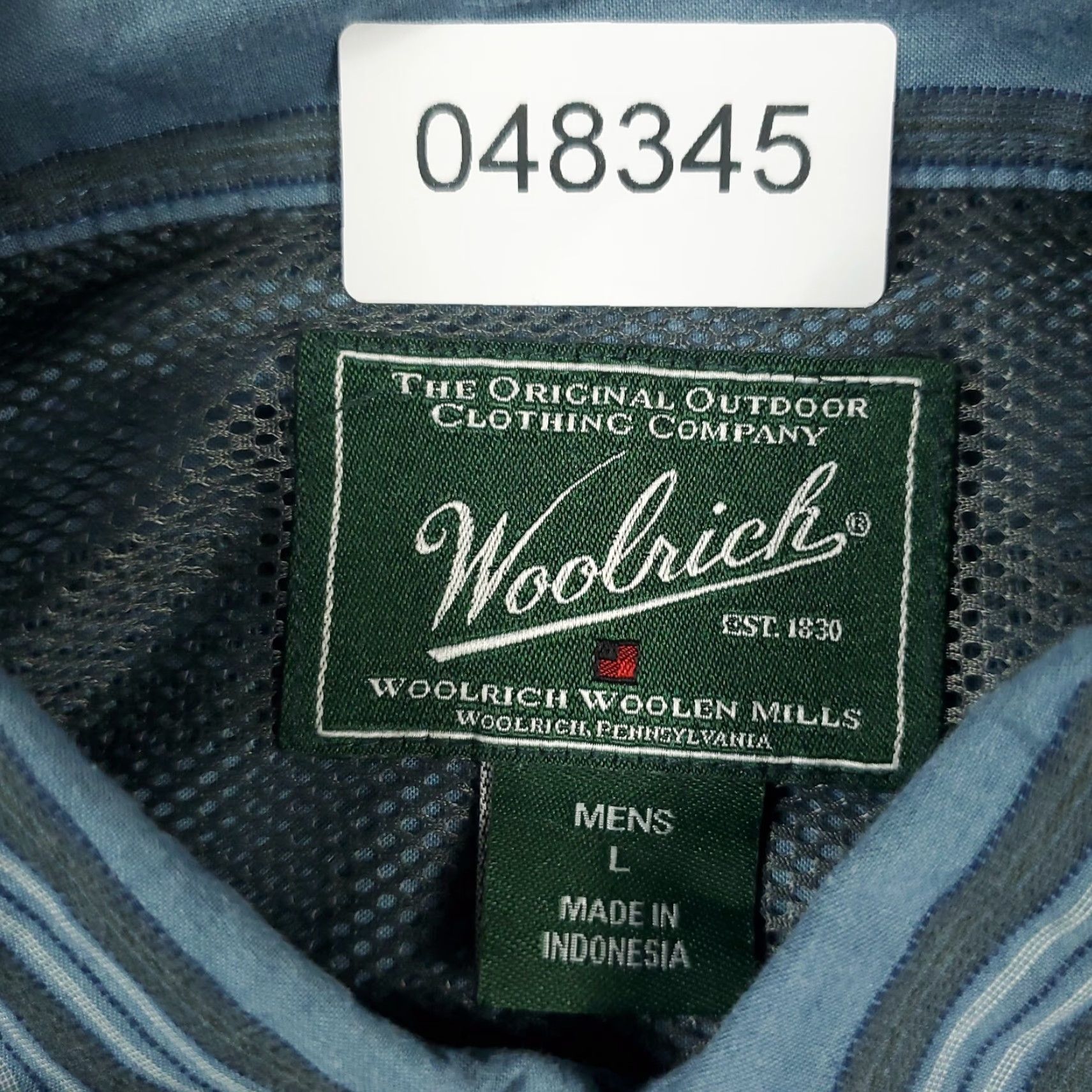 Vintage Woolrich Button-Up Shirt Mens Large Blue Striped Casual Short Sleeve Size US L / EU 52-54 / 3 - 6 Thumbnail