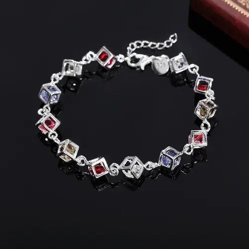 Jewelry 828Vibrant Multicolor Cubic Bracelet Size ONE SIZE - 7 Thumbnail